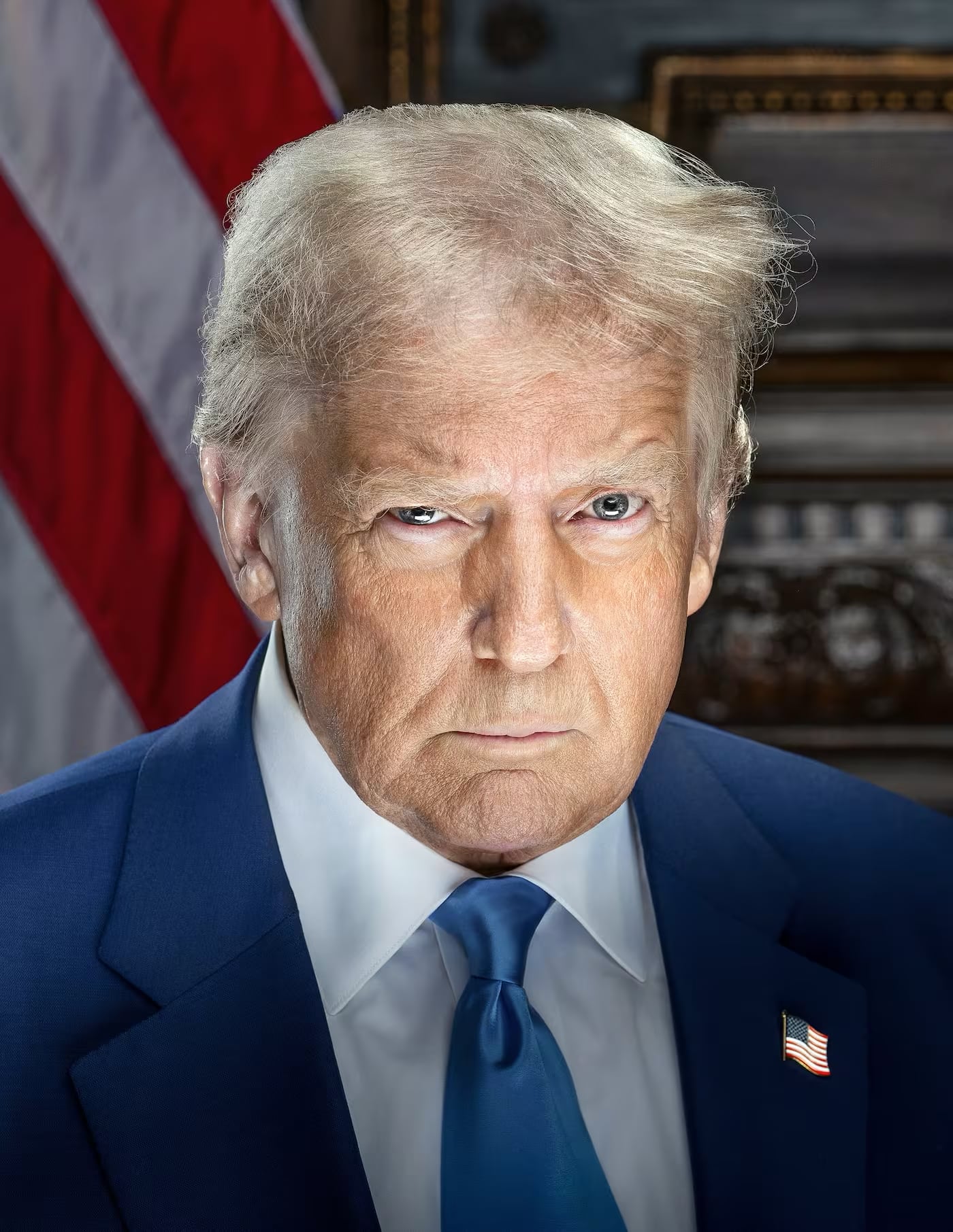 Retrato oficial Donald Trump - investidura 2025